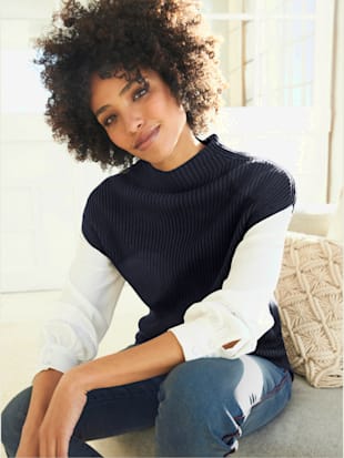 Débardeur en tricot facile à assortir - Linea Tesini - Marine