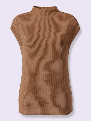 Débardeur en tricot facile à assortir - Linea Tesini - Couleur Chamois