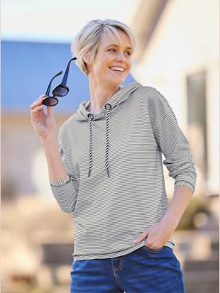 T-shirt rayures marines - Best Connection - Marine-blanc Imprimé