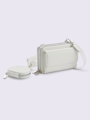 Sac+imitation+cuir+souple+-++-+blanc