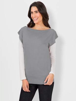 Débardeur en tricot pure coton pima - - Gris Pierre
