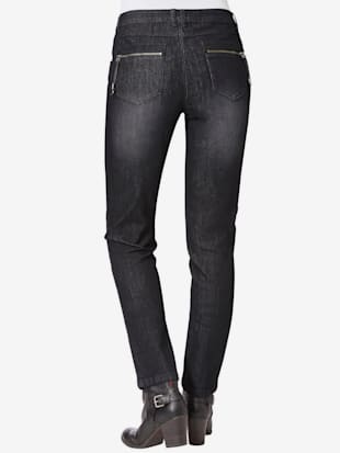 Jean skinny qualité coton - - Denim Noir
