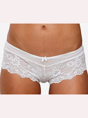 Panty féminin en dentelle délicate - LASCANA - Crème
