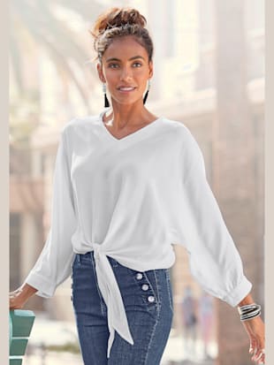 Chemisier encolure en v - Vivance - Blanc