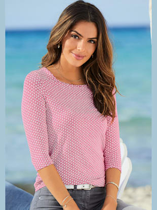 T-shirt à manches 3/4 lot de 2 pratique - Vivance - Mûre, Bleu