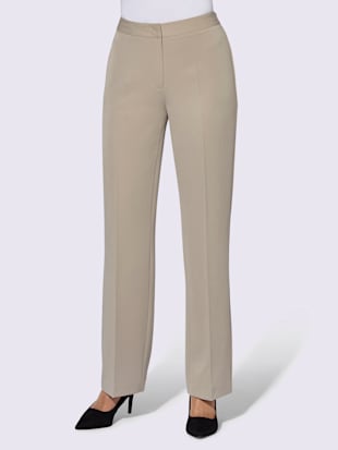 Pantalon plissé plis repassés, effet affinant - Fair Lady - Beige