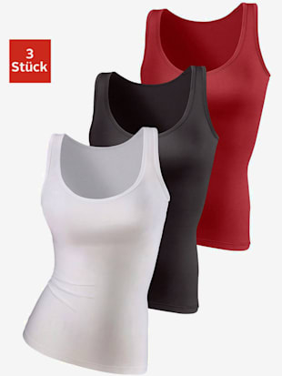 Chemise lot de 3 débardeurs vivance - vivance active - Rouge, Noir, Blanc