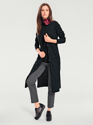 Veste longue en tricot look tendance - Linea Tesini - Noir