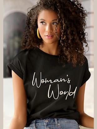 T-shirt encolure ronde - LASCANA - Noir