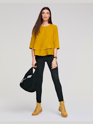 Chemisier moderne - Linea Tesini - Jaune Moutarde