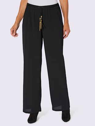 pantalon ceinture élastique - fair lady - noir