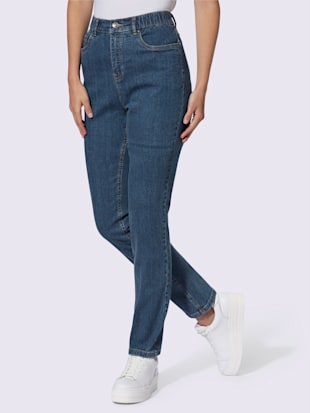 Jean+qualite+coton+-++-+bleu+delave