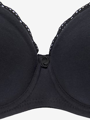 Soutien-gorge spécial t-shirt soutien-gorge basique avec bord dentelle décoratif sur les bonnets et 