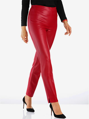 Pantalon en synthétique imitation cuir souple - Fair Lady - Rouge