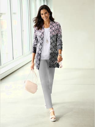 Chemisier à manches courtes look superposé - - Écru