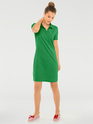 robe longueur au-dessus du genou, style polo - best connection - vert