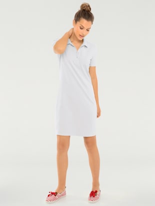 robe longueur au-dessus du genou, style polo - best connection - blanc