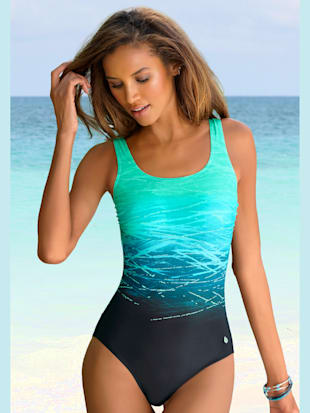 Maillot de bain aspect batik tendance - LASCANA - Noir-vert