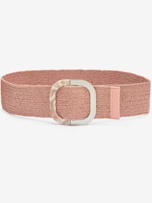 Ceinture+elastique+avec+boucle+decorative+et+details+argentes+-+LASCANA+-+rose