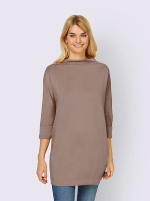 T-shirt long élasthanne - Linea Tesini - Taupe