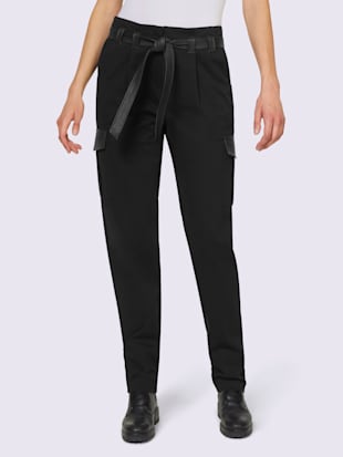pantalon cargo ceinture - rick cardona - noir