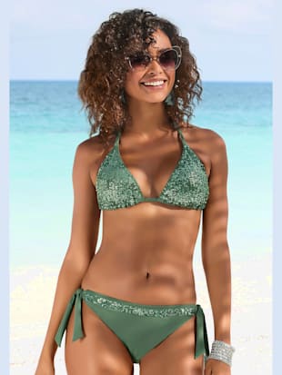 Bikini triangle aspect brillant grâce aux paillettes - Bruno Banani - Émeraude