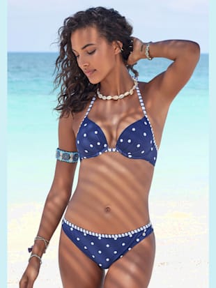 Bas de maillot de bain motif à pois tendance - s.Oliver - Marine-blanc