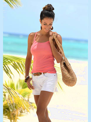 Lot de 3 débardeurs spaghetti his - H.I.S - Blanc, Abricot, Marine