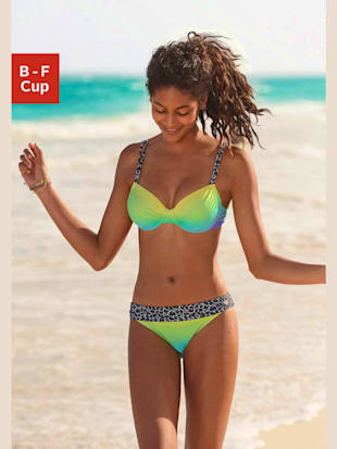 Maillot de bain à armatures aspect batik mode, détails tendance. imprimé léopard - KangaROOS - Turqu