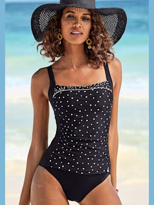 Maillot de bain motif à pois classique - LASCANA - Noir-blanc