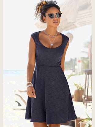 robe d'été belle encolure ronde - beachtime - marine
