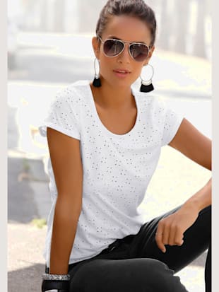 T-shirt de plage encolure ronde - LASCANA - Blanc