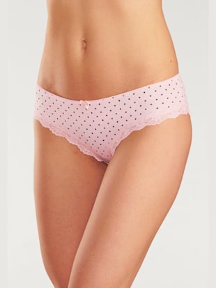 Lot de 3 slips bikini lascana - LASCANA - Rose À Pois, À Rayures, Uni