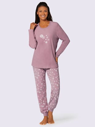 Pyjama éponge à fibres fines - wäschepur - Bois De Rose Imprimé