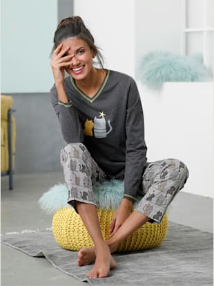 Pyjama jersey fin - wäschepur - Anthracite Chiné