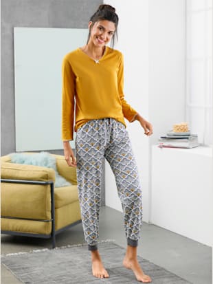 Pyjama-t-shirt 50% modal - wäschepur - Ocre