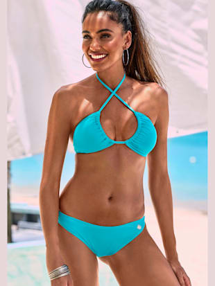 bikini triangle coloris unis - lascana - turquoise