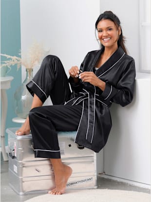 Pyjama-pantalon satin - wäschepur - Noir