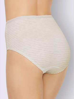 Slip gainant jersey fin - wäschepur - 2x Gris Clair À Rayures Fines + 2x Blanc