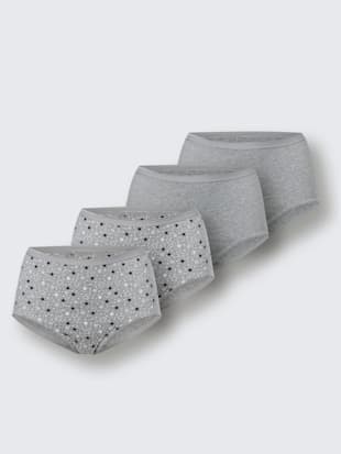 slips jersey fin - wäschepur - 2x imprimés + 2x gris clair chiné
