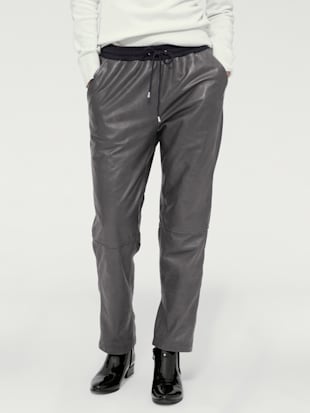 Pantalon de jogging en cuir stature standard - Rick Cardona - Gris