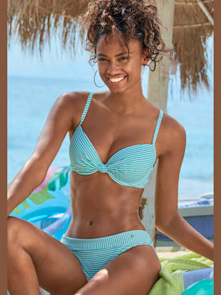 Maillot de bain à armatures motif rayé marin - s.Oliver - Menthe-blanc