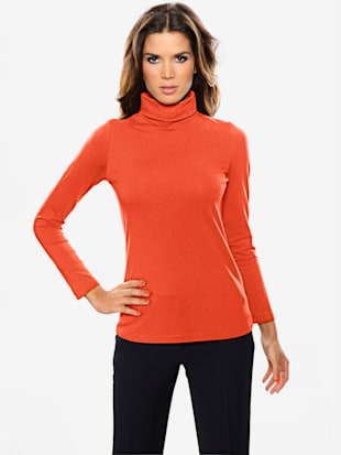 T-shirt col roulé basique incontournable avec col roulé - Best Connection - Orange