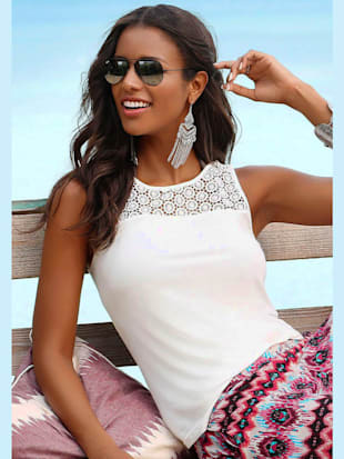 Haut de plage débardeur d'été - Buffalo - Blanc