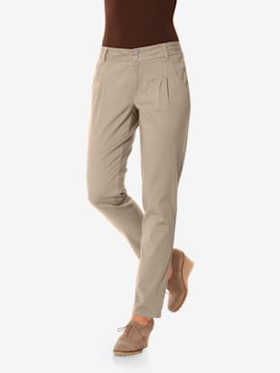 pantalon chino coupe carotte - linea tesini - sable
