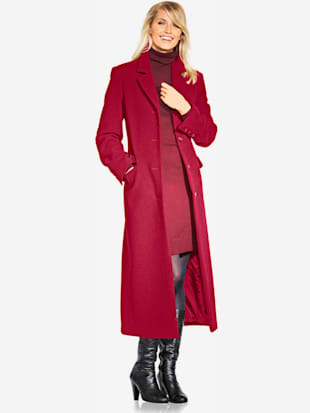 Manteau blazer coupe longue classique - Linea Tesini - Rouge