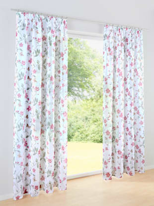 Store décoratif matière semi-transparente - helline home - Blanc-rose