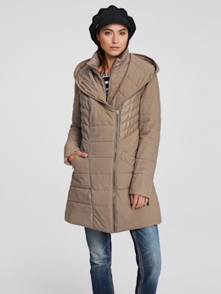 Doudoune joli look 2 en 1 - Rick Cardona - Taupe Clair