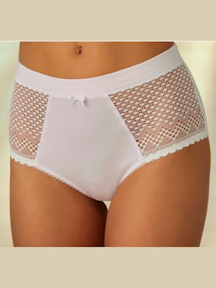 Slip féminin taille haute en coton durable - LASCANA - Blanc