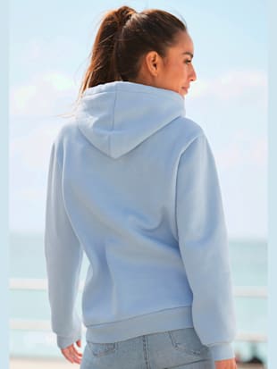 Sweatshirt à capuche grand imprimé devant - Venice Beach - Bleu-batik